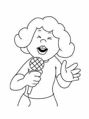 Раскраски Певец для детей