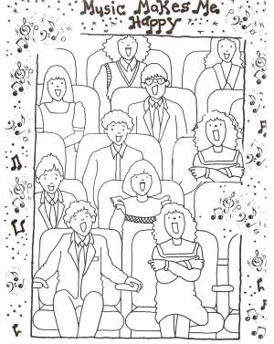 Раскраски Раскраска Музыкальный концерт музыка