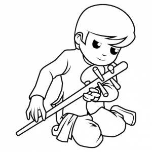 Раскраска персонаж музыкант