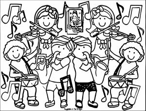 Раскраски ансамбль, Раскраска Музыкальный ансамбль Музыка