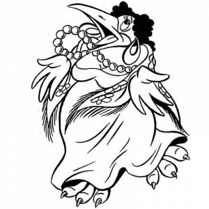 Раскраска ворона певец