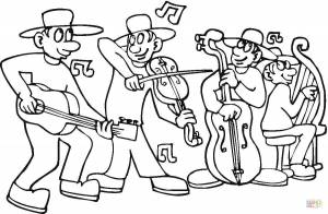 раскраски музыкант