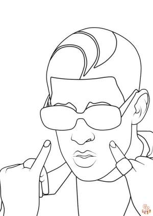Раскраски Bad Bunny GBcoloring