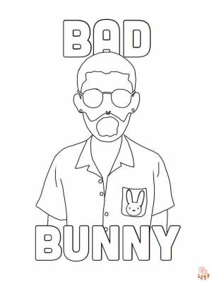 Раскраски Bad Bunny GBcoloring