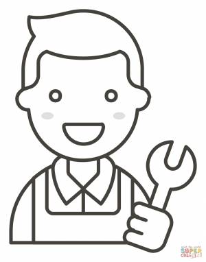 Раскраска Механик