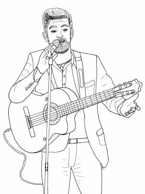 Раскраски Певец для детей