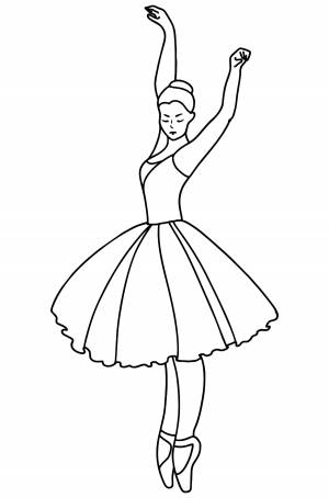 Раскраска Балерина в танце