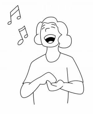 Раскраски Певец