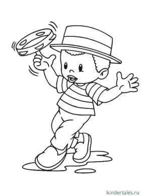 Музыкант» раскраска для детей