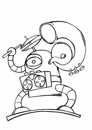 Раскраска Робот-музыкант