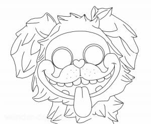 Раскраски Мопс гусеница