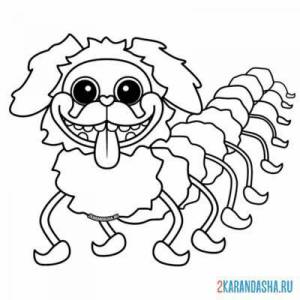 Раскраски Мопс гусеница