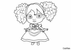 Раскраска Куколка Поппи