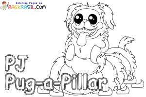 Раскраски Мопс Гусеница