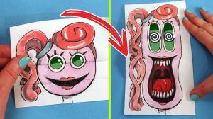 ХАГГИ ВАГГИ и МАМОЧКА Рисуем ХАГГИ ВАГГИ, креативные ары для фанатов Poppy Playtime