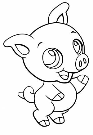 Раскраска Свинья Мило