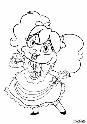 Раскраска Поппи что-то задумала