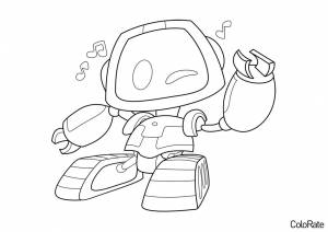 Раскраска Робот Буги
