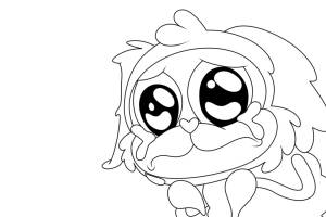 Раскраски Мопс Гусеница