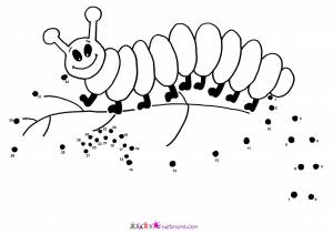 Гусеница раскраска для детей