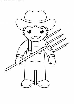 Раскраска Фермер