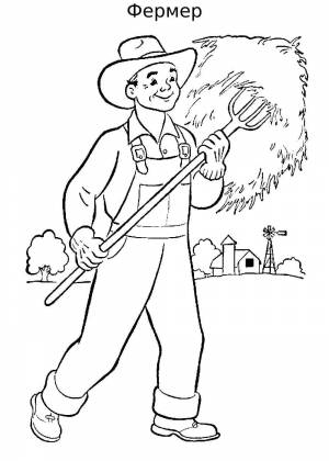 Раскраска фермер