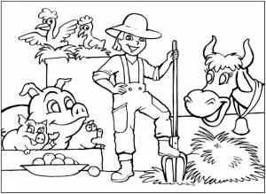 раскраски фермер