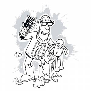 Раскраска Барашек Шон и Фермер