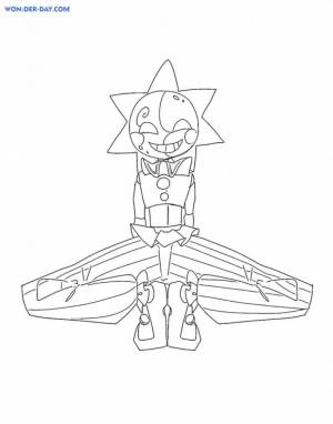 Раскраска Сандроп сидит