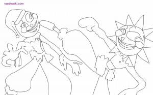 Раскраски Солнце и луна фнаф 9