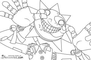 Раскраски Солнце фнаф 9