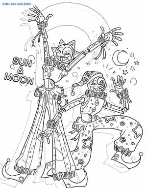 Раскраска сандроп и мундроп