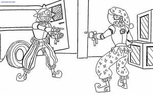 Раскраска Сандроп против Мундропа