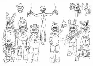 Солнце фнаф раскраска