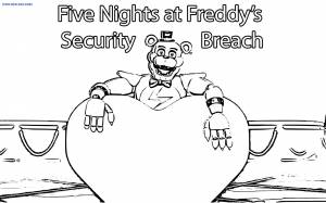 Раскраски Фнаф Секьюрити Брич