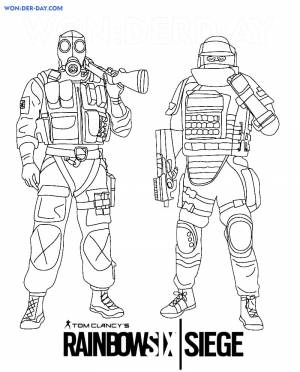 Раскраска Смоук и Рук Rainbow six siege