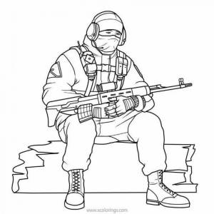 Раскраски Диверсант rainbow six siege на какое оружие