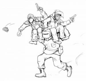 Раскраски Диверсант rainbow six siege на какое оружие