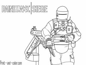 Раскраски Диверсант rainbow six siege на какое оружие