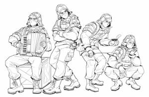 Раскраски Rainbow Six Siege