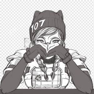женщина в вязаной кепке, иллюстрация, Tom Clancy's Rainbow Six Siege Fan art Доккаби, фанат, Tom Clancy's Rainbow Six Siege, Фан-арт, Доккаэби png