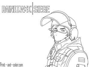 Раскраски Диверсант rainbow six siege на какое оружие