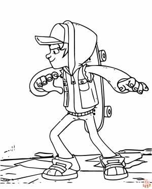 Раскраски Subway Surfers для печати  для детей и взрослых