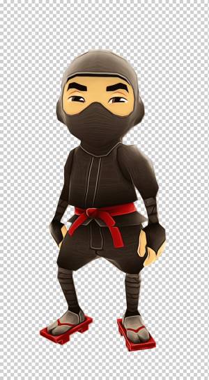 Ниндзя, Subway Surfers, Видеоигры, Subway Ninja Runsurfer In The Road, Бесконечный бег, Серфинг, Ресторан, Персонаж png