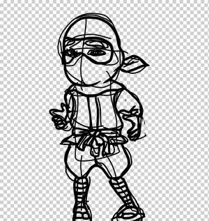 Эскиз Иллюстрация Изобразительное искусство Line art, Subway Surf, белый, лицо, рука png