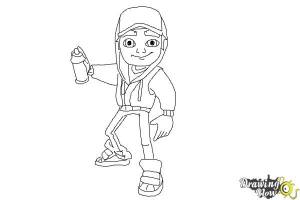 Как рисовать Джейка из Subway Surfers