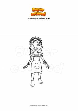 Coloring page Subway Surfers zuri