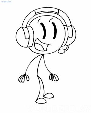 Stickman coloring pages