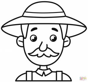 Раскраска Фермер