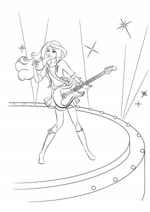 Раскраска рок-звезда